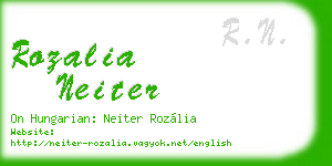rozalia neiter business card